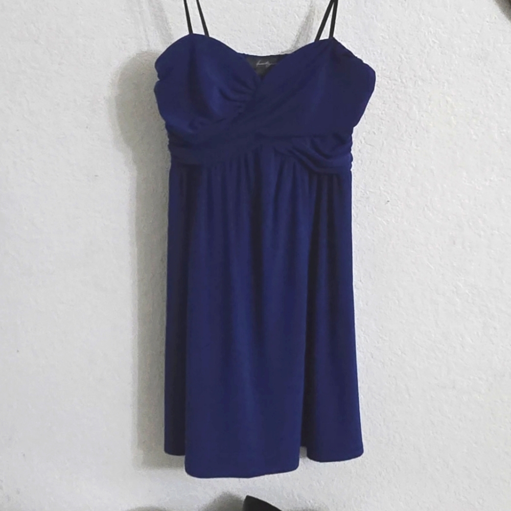 Royal blue mini dress
